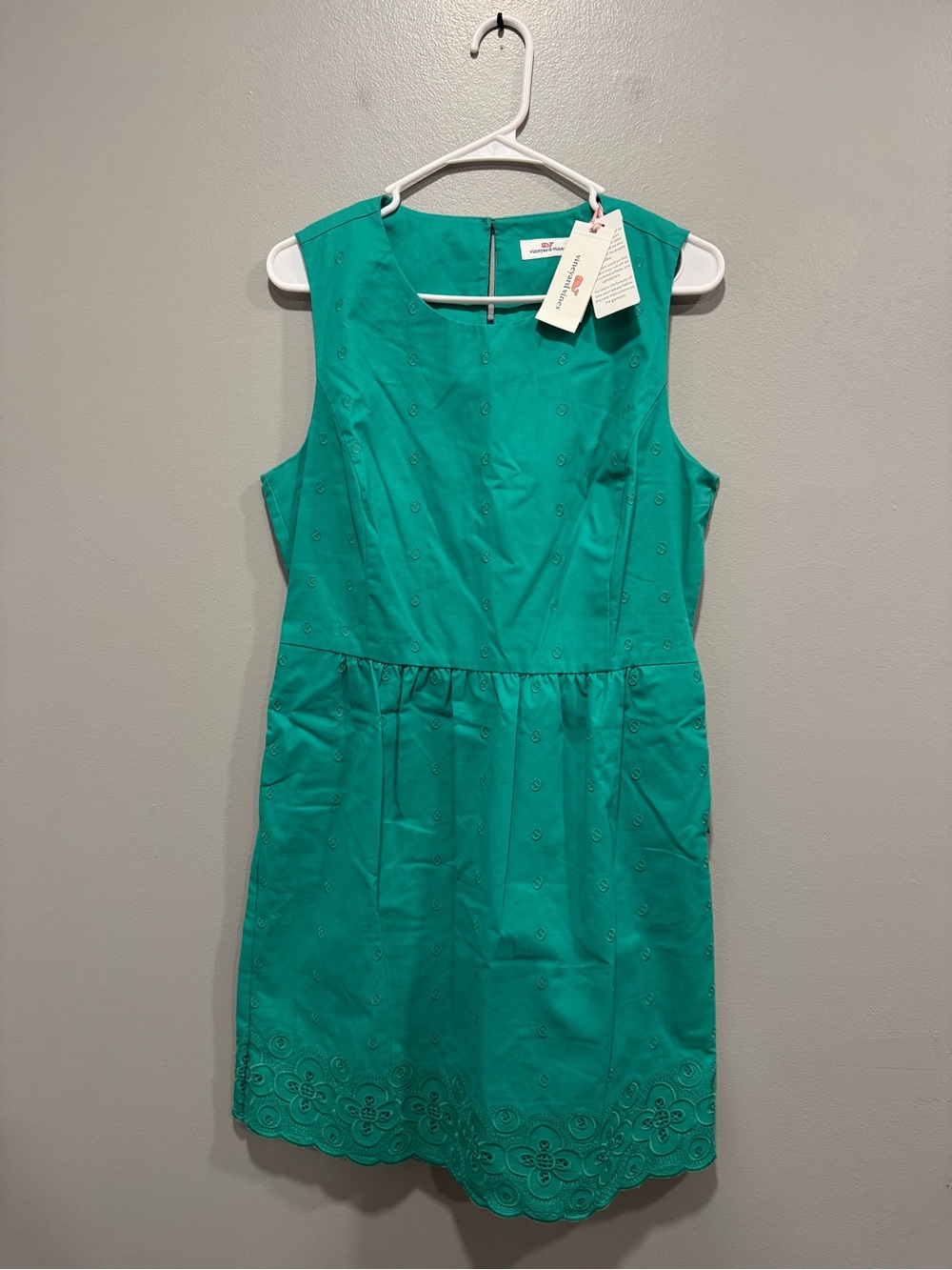 NWT Vineyard Vines Bedford Cord Eyelet Camden Green Dress Size 10